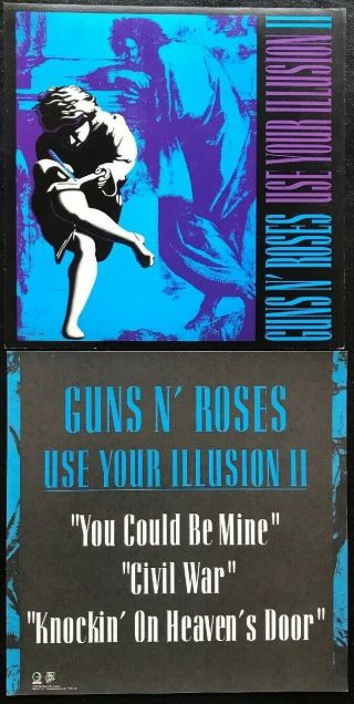 Guns N Roses Promo Poster Flat 12x12 Use Your Illusion Ii 1991 Kostabi