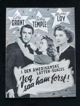 Danish Movie Program.  " The Batchelor And The Bobby - Soxer " Grant.  Shirley Temple