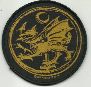 Cradle Of Filth Dragon 2015 Circular Woven Sew On Patch - No Longer Made Cof