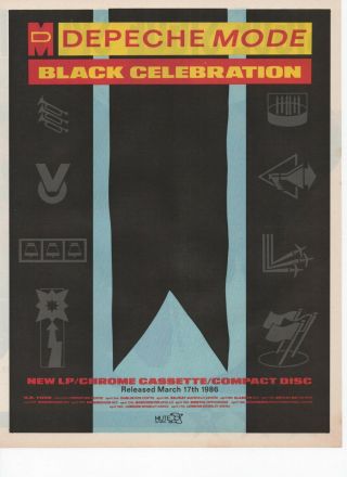 Depeche Mode - Black Celebration 1986 - Poster Advert 1980s