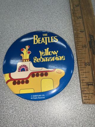 The Beatles Yellow Submarine Old Vintage Video Store Promo Pinback Button Pin 5