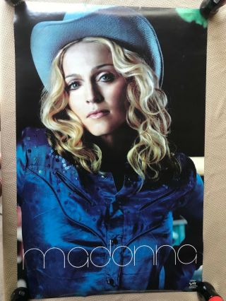 Rare.  Vintage Madonna Cowboy Hat Poster 22x34 " Pop Music Star Girl 90s (2000)