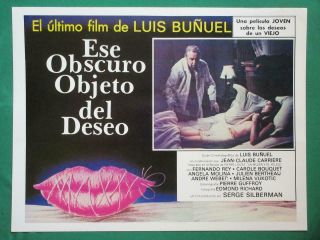 Bunuel That Obscure Object Of Desire Luis BuÑuel Spanish Mexican Lobby Card 1