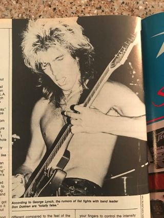 1985 VINTAGE 1PG ARTICLE GUITAR CLINIC WITH GEORGE LYNCH OF THE BAND DOKKEN 2