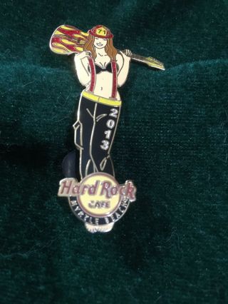 Hard Rock Cafe Pin Myrtle Beach Fire Girl In Fire Mans Pants W Flaming Guitar