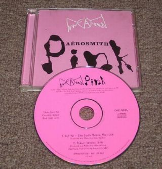 Aerosmith Pink 2 Version Us Promo Cd Single With Front And Back Art