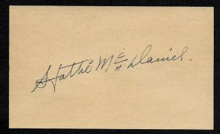 Hattie Mcdaniel Mammy Gone With The Wind Autograph Reprint On Old 1940 3x5 Card