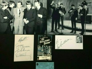 Beatles John Lennon Paul Mccartney Harrison Ringo - Ed Sullivan Signed 139