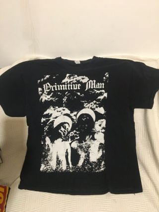 Primitive Man Caveman Doom T - Shirt Black Xl Metal