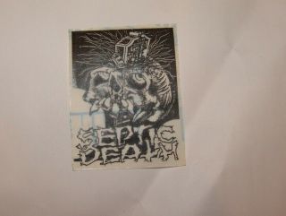 Septic Death 1980 Vinyl Sticker,  3.  3 " X2.  5 " Pushead,  Thrash Core,  Hardcore Punk