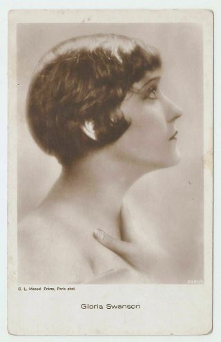 Gloria Swanson Actress Movie Star 1920s Real Photo Postcard Rppc