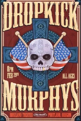 Dropkick Murphys Concert Handbill Poster Portland The