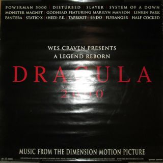 Dracula 2000 Soundtrack Promo Poster,  24x24,  Slayer,  Pantera,  Wes Craven,  Vampire