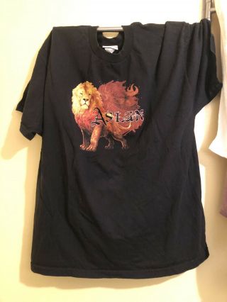 Chronicles Of Narnia Voyage Of The Dawn Treader Aslan Lion Black T - Shirt Xl