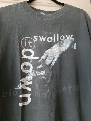 Vintage Single Stitch 1996 Usa Xl Alanis Morissette Swallow It Down Tour T Shirt