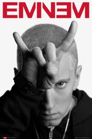 Eminem Devil Horns Poster 61x91cm Marshall Mathers Slim Shady
