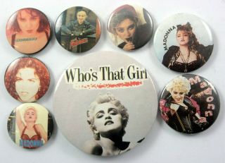 Madonna Button Badges 8 X Vintage Madonna Pin Badges Who 