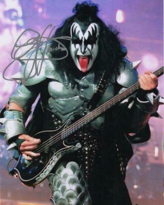 Reprint - Gene Simmons Kiss Autographed Signed 8 X 10 Glossy Photo Poster Rp
