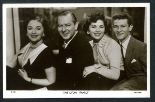 Bebe Daniels Ben Lyon With Son & Daughter Picturegoer D Series Postcard 1950 