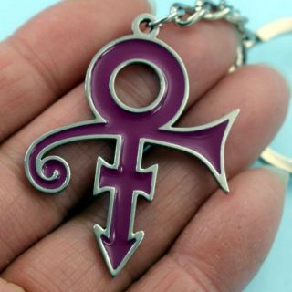 Prince Purple Enamel Love Symbol O (, Necklace Or Keyring Also Gold Rose Silver