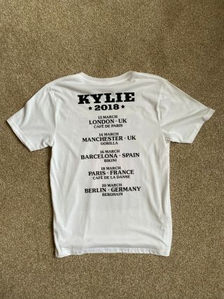 Kylie 2018 Golden Promo Tour T - Shirt London Manchester Barcelona Small Rare