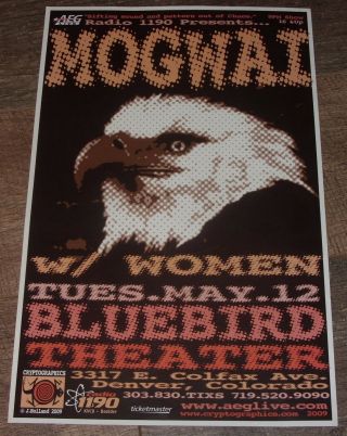 Mogwai 2009 43cm X 28cm U.  S Denver Concert Poster