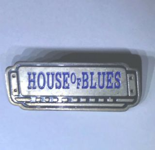 Vintage House Of Blues Harmonica - Hat / Lapel Pin