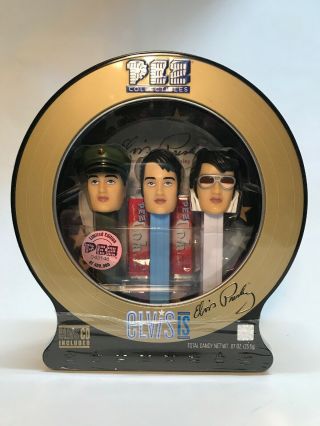Pez Candy Collectible Elvis Presley Tin W/cd 3 Pack