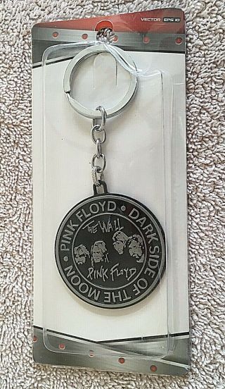 Pink Floyd Keychain Brass Metal Collectible The Wall Artwork Gilmour Waters