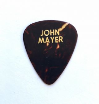 John Mayer 2005 Tour Guitar Pick Tortoise Shell Pick Gold Print.  Jm3