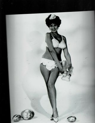 8x10 - B & W Photo Of - Yvonne Romain - Sexy Hot In Bikini