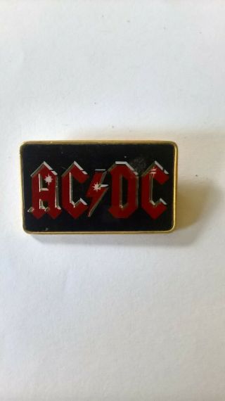 Rare Vintage Acdc Enamel Pin Badge 1970s/80s