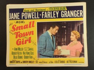 1953 Small Town Girl Movie Lobby Card Jane Powell Farley Granger