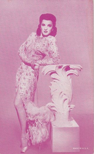 Beryl Wallace - Hollywood Starlet Pin - Up/cheesecake 1950s Arcade/exhibit Card