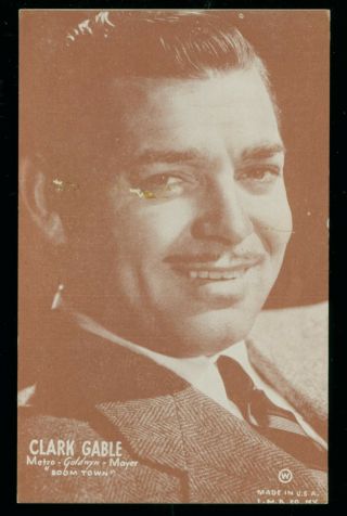 Clark Gable Arcade Exhibit Cards Vintage Movie Star Western Actor Postcard