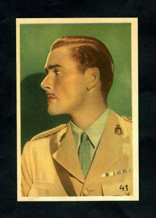 Vintage Errol Flynn " Coloured Portrait " 1930s Handsome Guy