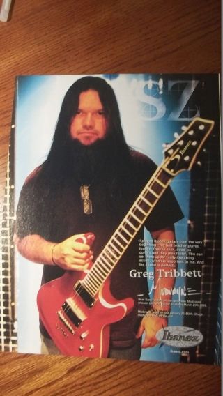 2005 Print Ad For Ibanez Guitars Greg Tribbett Mudvayne