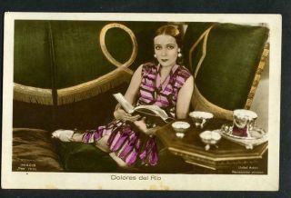 Vintage Dolores Del Rio German Ross Verlag Color Postcard 1920 