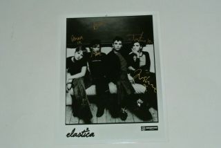 Elastica Signed Photo Deceptive Records Justine Justin Donna Annie Britpop 90s