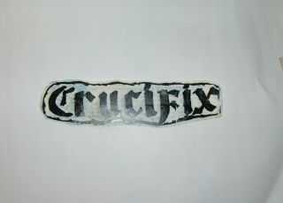 Crucifix Clear Vinyl Sticker,  7.  5 " X2 " Sf Hardcore Punk Crass