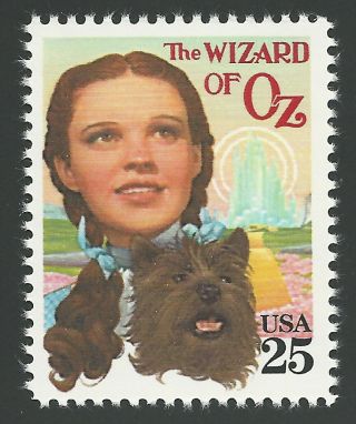 The Wizard Of Oz Judy Garland Dorothy Gale Dog Toto Frank Baum Movie Stamp