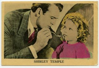Shirley Temple & Gary Cooper Vintage Small 2x3.  5 Inch Colorized Card S