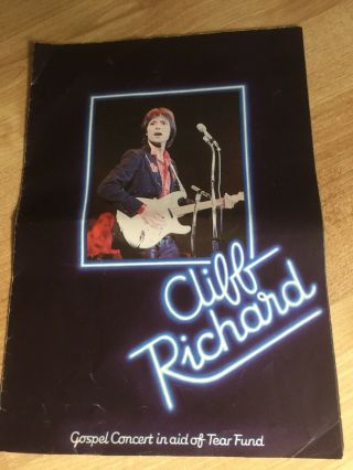 Cliff Richard - 1984 Gospel Concert Tear Fund Programme Foldout Poster