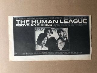 Human League Boys And Girls Memorabilia Music Press Advert From 1981 -