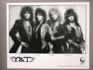 Y & T Promo Photo 8 X 10 Glossy Black & White 1987