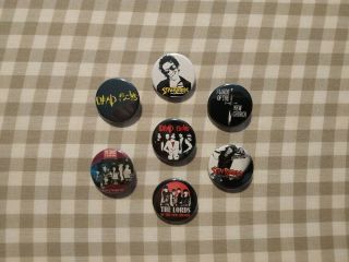 7 X Dead Boys,  Lords Of The Church & Stiv Bators Buttons (badges,  Pins,  Punk)