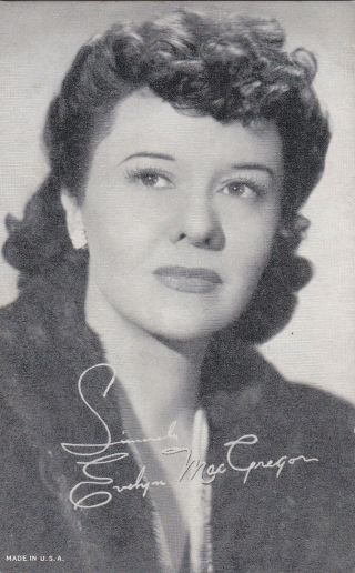Evelyn Macgregor - Hollywood Movie Star 1940s Arcade/exhibiit Card