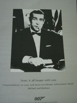 Sean Connery As James Bond 007 Smoking Oscar Ad