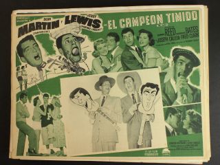 1953 The Caddy Mexican Movie Lobby Card Jerry Lewis Dean Martin