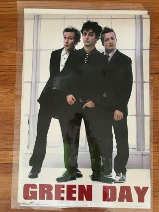 Rare Vintage Laminated Green Day 34 X 22 " Laminated Poster Vhtf